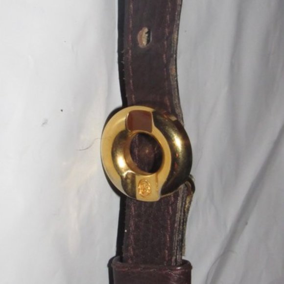 Gucci Brown Whip-stitched Leather Gold Tone main image 7